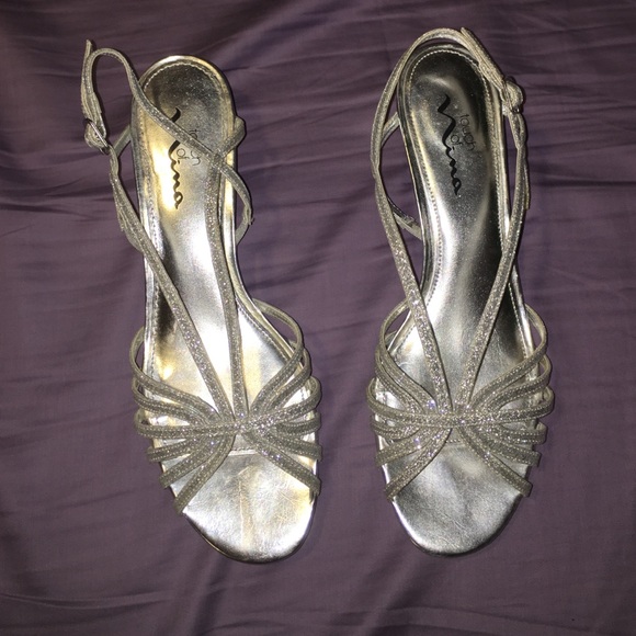 Touch of Nina silver glitter shoes