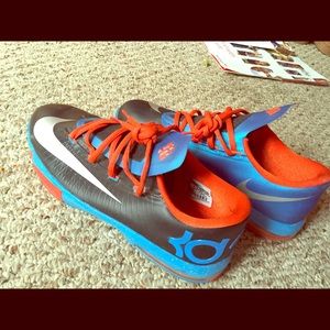 Orange & Blue KD Nike Shoes