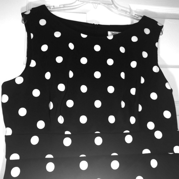 Black & white pokadot dress