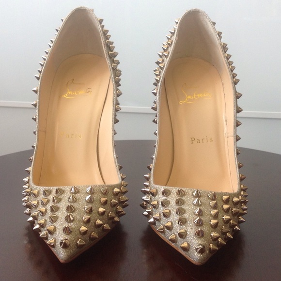 🎉HP🎉4.3.21🎉Silver glitter studded 120 pumps - Picture 11 of 13