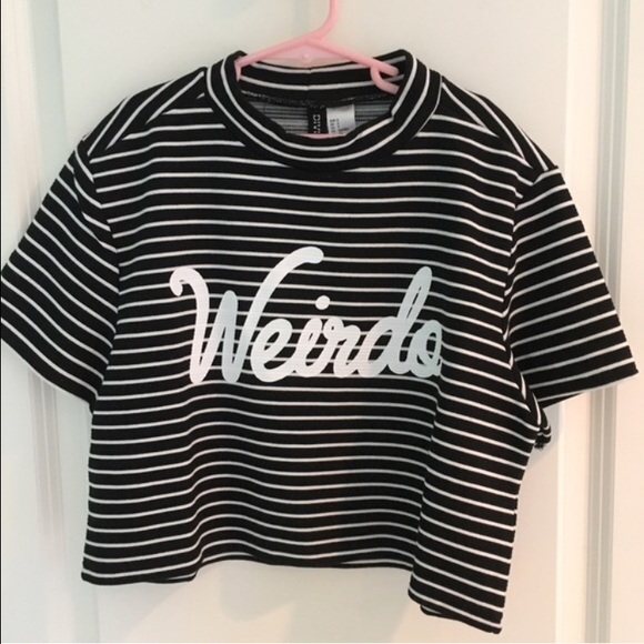 Black & white crop top