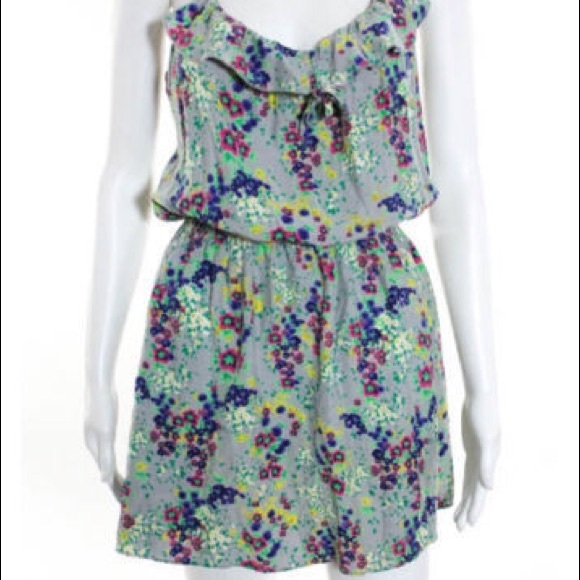 Parker Silk Floral Sleeveless Dress Size M