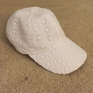 Jcrew white lace baseball hat