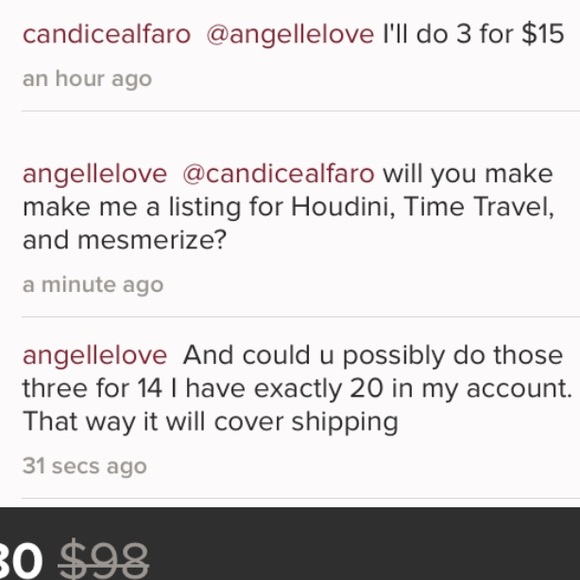 3 eye shadow bundle for @angellelove