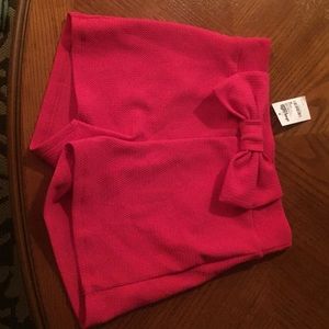 Pink shorts with bow