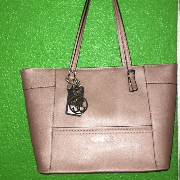 Guess tote purse brand new rose gold
