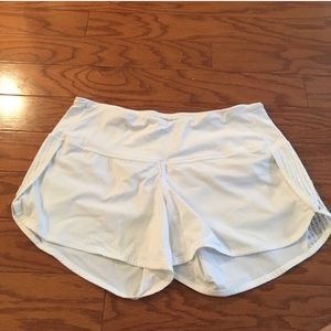 White Lululemon shorts