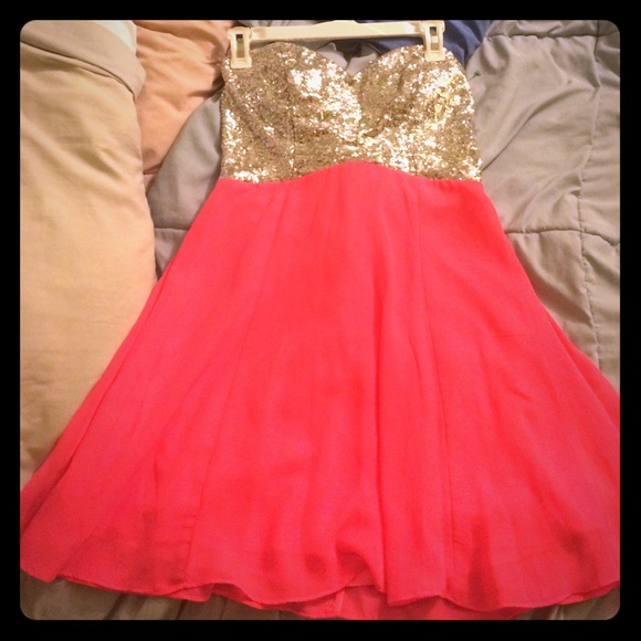 Sequin cocktail dress.