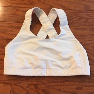 White Lululemon sports bra size 6