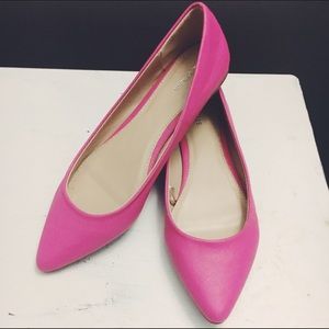 EXPRESS - pink pointed toe flats - size 8