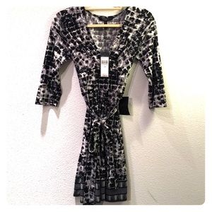 BCBG Petite Multi Color Wrap Dress With Tags