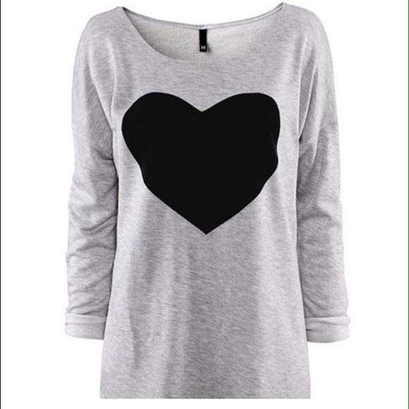 Grey Heart Long Sleeve