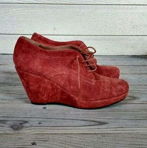 SOLD - Roberto Santi Suede Wedge Shoes