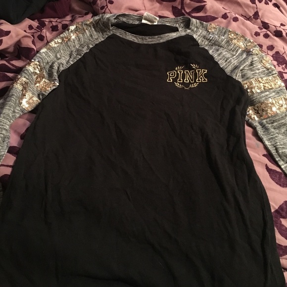 Black, Gray, & Gold VS Pink Mid Sleeve Shirt