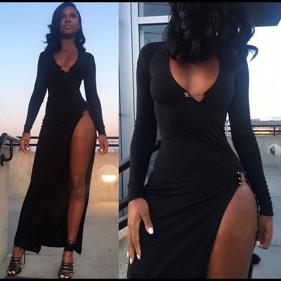 Sky high slit dress
