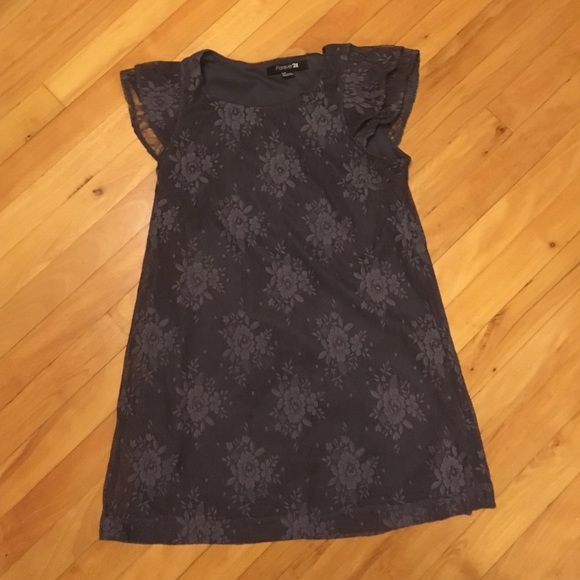 Lacy Grey T Shirt Dress