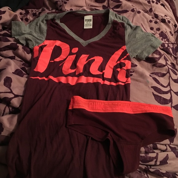 VS Pink T-Shirt & Matching Underwear