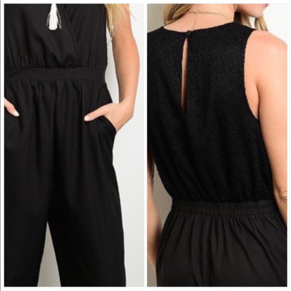 Black Jumpsuit/ pockets Size M