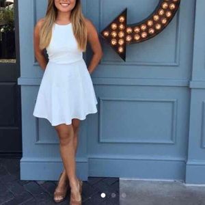 White skater dress