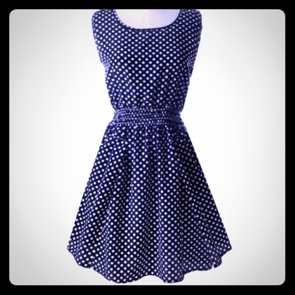 SoldCute Polka Dot Fit and Flare Dress