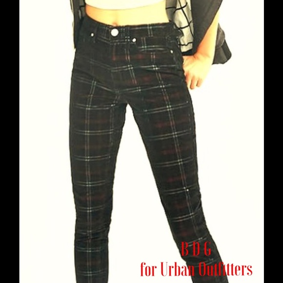 uo tartan skinny pant