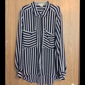 Stripe Enlarge Top