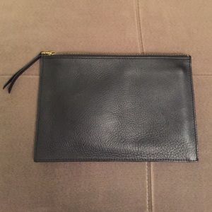 Madewell leather clutch