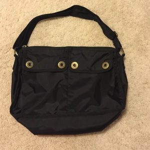 Black messenger bag