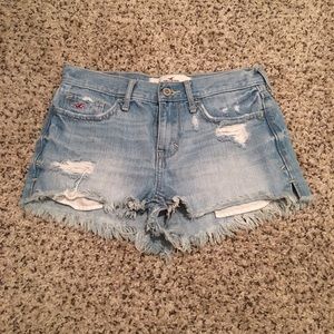 Hollister high waisted denim shorts