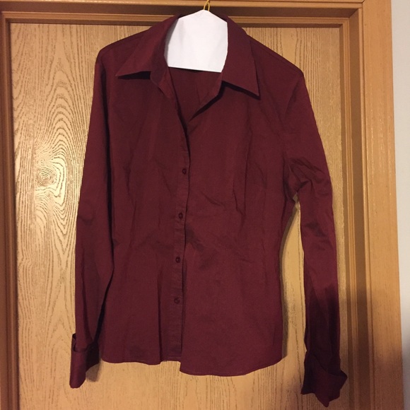 Maroon Button Down Shirt, L