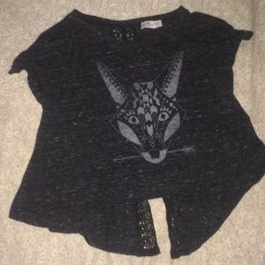 Aztec fox Hollister Cropped Tee