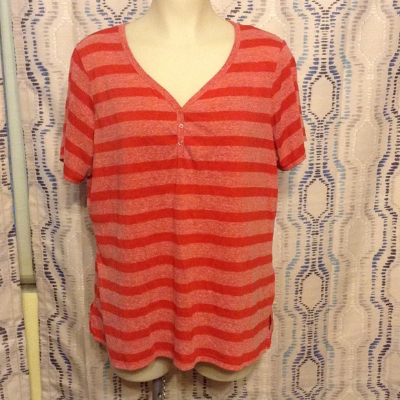 Avenue Tops - Avenue striped pink shirt