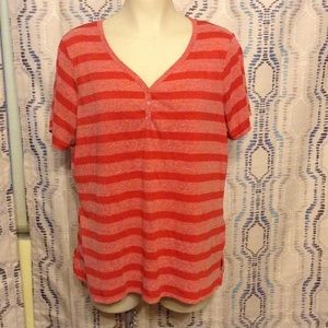 Avenue striped pink shirt