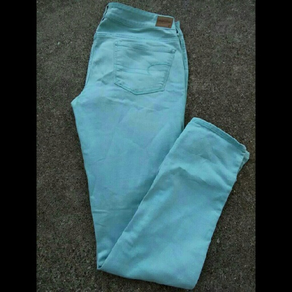 American Eagle Stretch Mint Green Size 12 Long