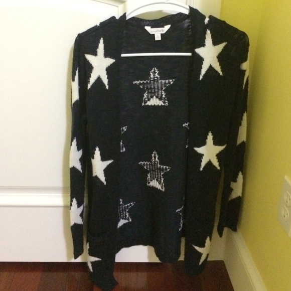 Charming Charlie Navy Star Cardigan