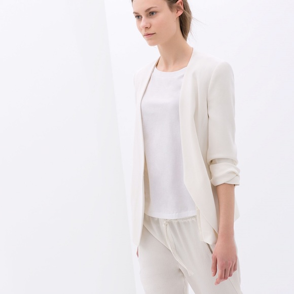 Zara White Blazer