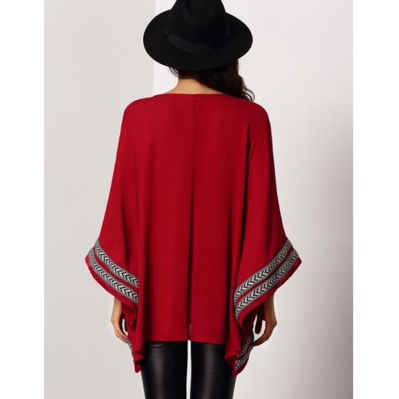 |HP| 🆕RED EMBROIDERED TOP - Picture 3 of 4