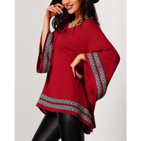 |HP| 🆕RED EMBROIDERED TOP - Picture 2 of 4