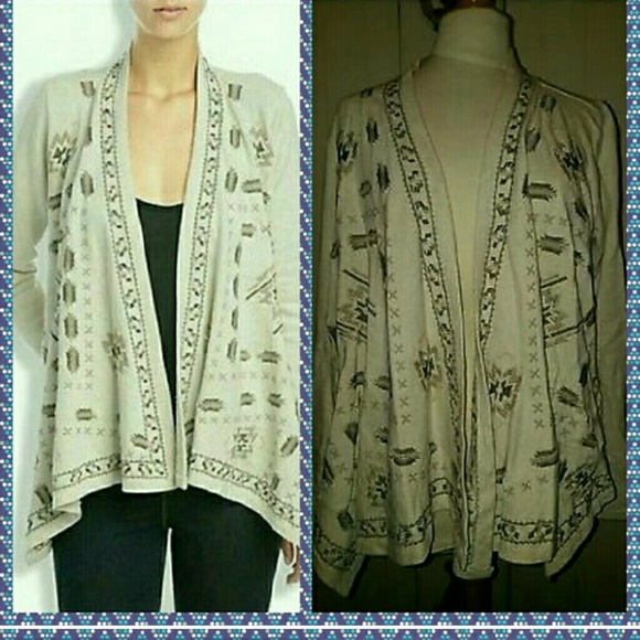 🌈SOLD💰 Lucky Brand Aztec Embroidered boho top - Picture 2 of 6