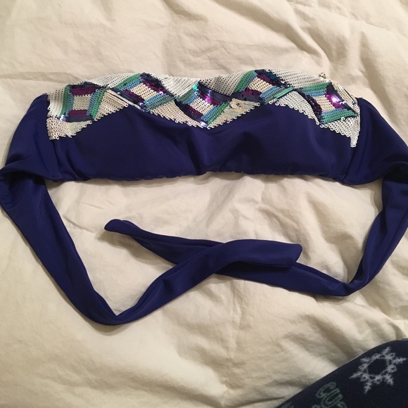 Royal Blue Sequin VS Bikini Top!!