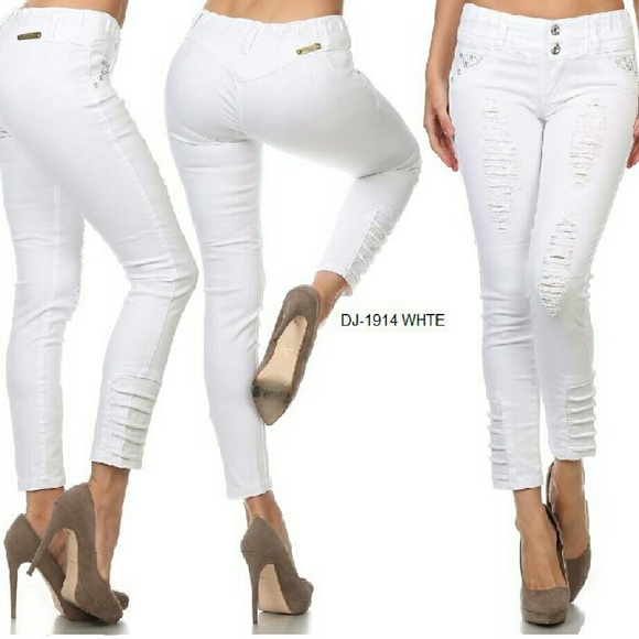 White Buttlifting Jean www.modacol.com