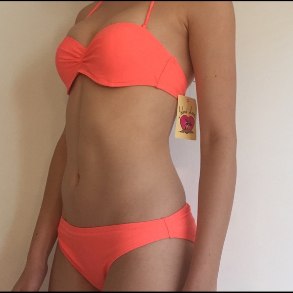 Coral/pink Bikini by Island Swim Apparel