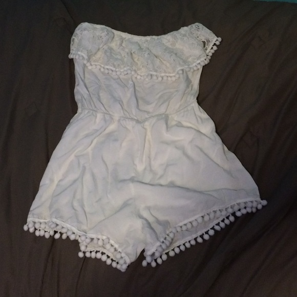 White lacy romper