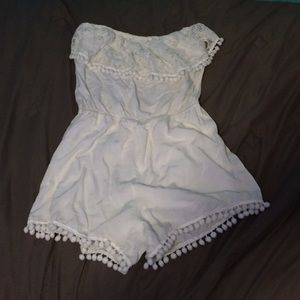 White lacy romper
