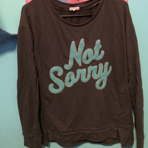 Dark grey "Not sorry" shirt - Picture 1 of 3