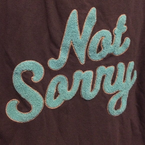 Dark grey "Not sorry" shirt - Picture 2 of 3