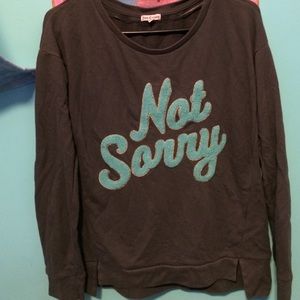 Dark grey "Not sorry" shirt