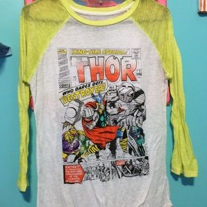 Thor graphic baseball style tee