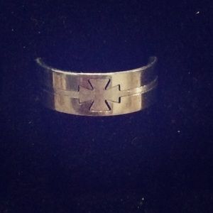 Three Part Cross Silver Ring