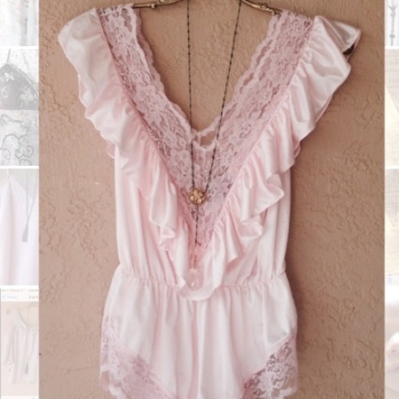 Pale pink night romper